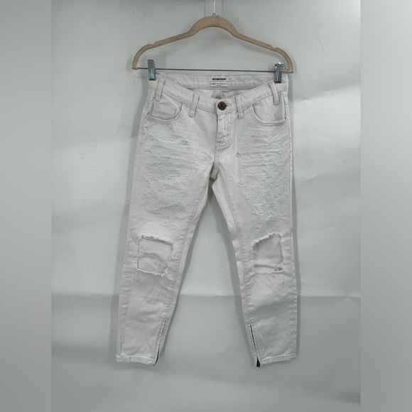 One Teaspoon White Beauty Freebirds Low Rise Rigid Skinny Leg Low Waist Jean 24 - Picture 3 of 16